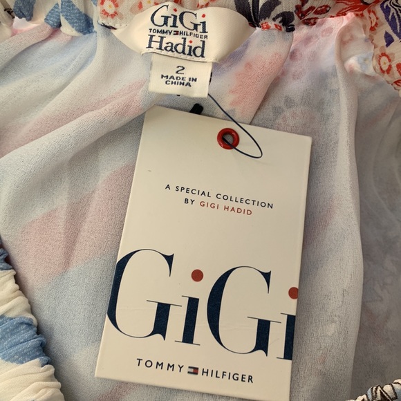 HTF Tommy Hilfiger x Gigi Hadid Pure Silk Printed Maxi Skirt NEW! - Picture 11 of 14